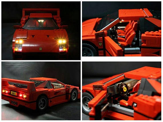 New LED Light Kit for Lego 10248 Ferrari F40 set light usb powered bricklite