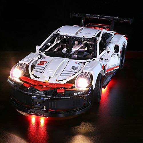 LED Light Kit for Porsche 911 RSR Model Lego 42096 USB Power