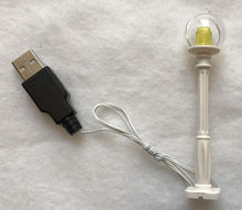 white Christmas Village Lamp Post LED street light for lego usb