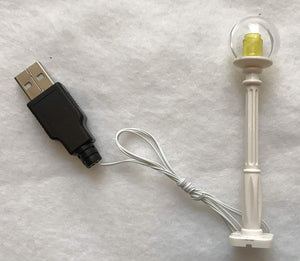 white Christmas Village Lamp Post LED street light for lego usb