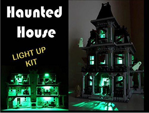 USB Powered LED Light Kit with Flashing lamp Post for Lego 10228 Haunted House