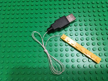 New 1x8 yellow led light brick for lego usb connected for lego custom