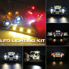 LED Light Kit for Ford Mustang Model Lego 10265 USB Power