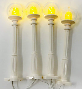 White Christmas Village Lamp Post LED Street Light for Lego USB Connected