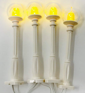 White Christmas Village Lamp Post LED Street Light for Lego USB Connected