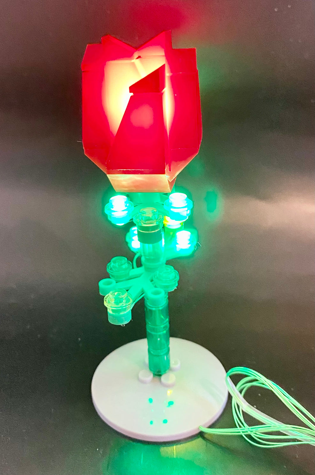 Led Lightup Rose Flower Plant Gift for Valentine for Lego 852786
