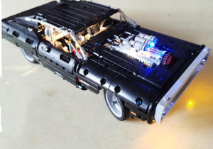 LED Light Kit for lego Dom's Dodge Charger 42111 USB Power