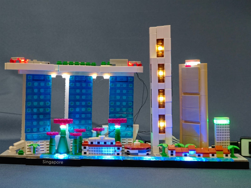 LED Lighting Kit for LEGO 21057 Architecture Singapore BRICKSTARS