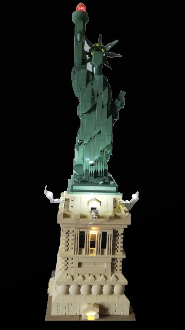 Lego statue sales of liberty lights