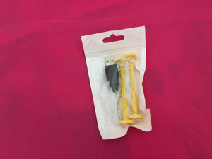 New 2 yellow Lamp Post led street light for lego usb connected 2 posts