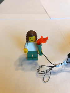 blinking fire torch & blinking pink heart shaped torch led for lego USB powered