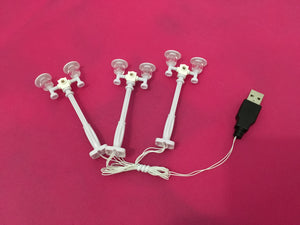 New 3 White Lamp Post led street light for lego usb connected 3 posts
