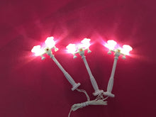 New 3 White Lamp Post led street light for lego usb connected 3 posts