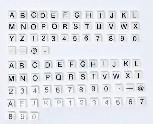 1x1 Alphabet Letter & Number Bricks Total 91 Pieces 100% Compatible with All Major Brands Tiles for Education & Fun (White)